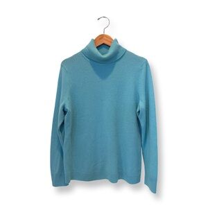 Talbots | Turquoise Cashmere Turtleneck Sweater